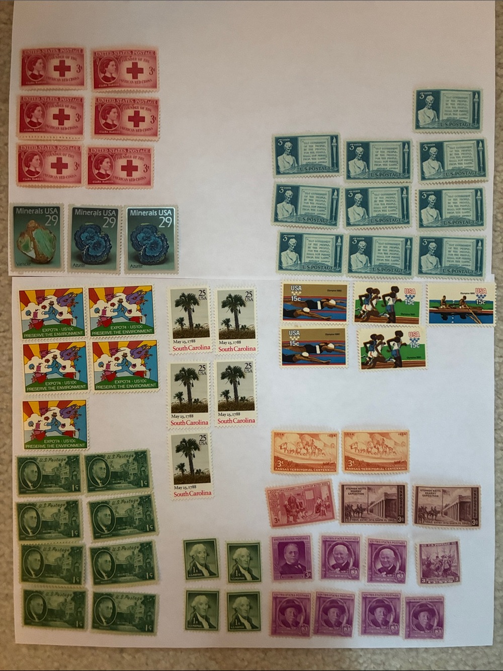 Vintage US Stamp Set
